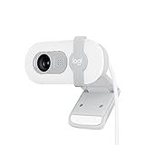 Webcam Full HD Logitech Brio 100 Com Microfone Integrado  Proteção De Privacidade  Correção Automática De Luz E Conexão USB C   Branco