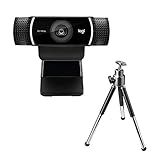 Webcam Full HD Logitech C922 Pro Stream Com Microfone Embutido Para Chamadas E Gravações Em Video 1080p E Tripé Incluso - Compatível Com Logitech Capture