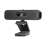 Webcam HD 1080p Com 2 Alto Falantes E Microfone Embutido Para Monitor De Computador ângulo De Visão De 90 Graus Para área De Trabalho Com Capa De Privacidade Para Conferências De Video Ensino De Rede YouTube Skype