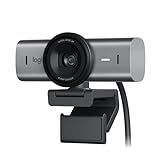 Webcam Ultra HD 4K Logitech MX Brio Com Microfones Com Redução De Ruído Qualidade De Imagem Aprimorada Por IA Protetor De Privacidade E Conexão USB C Grafite