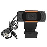 Webcam USB Microfone Embutido Câmera HD 720 P Computador Notebook Acessório Claro Chamada De Voz Foco Automático Câmera PC Black Orange 