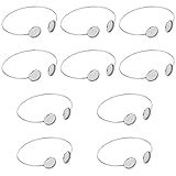 WEBEEDY 10 Peças De 12 Mm Em Branco De 12 Mm Bandejas De Bisel Moldura Cabochão Bandeja Em Branco Pulseira Pulseira Pulseira Moldura Configurações Em Branco Para Fazer Joias Faça Você Mesmo Presente