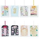 WEBEEDY 8 Estilos De Amuleto Omamori Japonês Boa Sorte Pendurado Pingente Feito à Mão Pingentes Japoneses Tradicionais Sorte Para Estudo Amor Sucesso Segurança No Trânsito Riqueza Cor