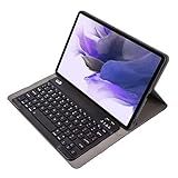 Webookers WB Capa Com Teclado Para Tablet Samsung Galaxy Tab S7 FE 12 4 Polegadas Couro Preto Com Duração De Até 35 Horas De Bateria