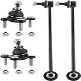 WEDOAUTO 4 Peças De Barra Estabilizadora Frontal Juntas Esféricas Inferiores Dianteiras Aptas Para Audi A3 A3 Quattro Para Volkswagen Beetle Eos Golf GTI Jetta Passat Rabbit Tiguan Replace 