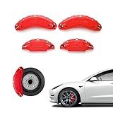 Weishine Conjunto De 4 Capas De Pinça De Freio Compatíveis Com Acessórios Tesla Modelo 3 2017 2023 18 48 3 Cm Tampas De Pinça De Freio Do Cubo Da Roda Para Tesla Model3 Red Pinça De Freio