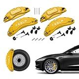 Weishine Conjunto De 4 Capas De Pinça De Freio Compatíveis Com Tesla Model 3 Highland 2024 18 48 3 Cm Cubo De Roda Capas De Pinça De Freio Dianteiro E Traseiro Para Tesla Model3 Pinça De Freio