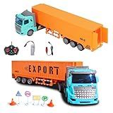 Well Kids Caminhão Truck Carreta Controle Remoto Recarregável Azul 19 Cm Unissex 3 Anos