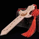 Welliestr 1 Pç Espada Tradicional Chinesa De Madeira De Pêssego Para Espíritos Malvados, Amuleto Feng Shui Amuleto De Boa Sorte (stlye Nº 6)