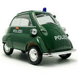 Welly 1:18 Bmw Isetta Police Car Modelo Fundido Sob Pressão