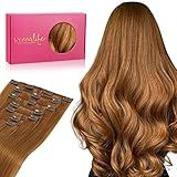 WENNALIFE Extensões De Cabelo Com Clipe 18 Polegadas 120 G 7 Peças Extensões De Cabelo Humano Real Grampo De Cabelo Humano Ruivo Ruivo Em Extensões Extensões De Cabelo Humano Remy Extensões De Cabelo Humano Com Clipe De Trama Dupla