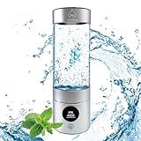 WENSUNNIE Gerador De Garrafa De Vidro De Água De Hidrogênio Hydrohealth 4000 Ppb Garrafas De Íons Ionizador De Água De Hidrogênio Com Tecnologia Spe Pem 5 Min Eletrólise Rápida G 9 