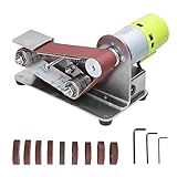 Weytoll Moedor Multifuncional Mini Lixadeira De Correia Elétrica De Polimento DIY Máquina De Polimento Afiador De Bordas Com Lixa 10pcs 30mm