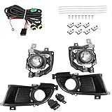 WFLNHB Substituição Para Mitsubishi Lancer 2004 2005 Luzes De Neblina De Condução Lente Transparente Para Choque Dianteiro Cromado Preto Bisel Kit De Farol De Neblina