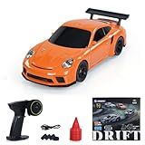 Wheelfun 1 43 Scale RC Drift Race Car Gyro 4WD Ready To Go Mini Remote Control Car High Speed Model Blue Silver