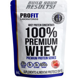 Whey Protein 100% Concentrado Premium 840g Profit Morango