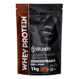 Whey Protein Concentrado 1kg Chocolate Belga Soldiers Nutrition