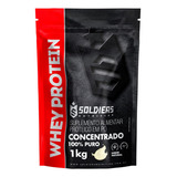Whey Protein Concentrado 1kg   Sabor Natural   100  Puro   Soldiers Nutrition