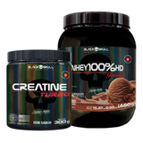 Whey Zero Gourmet 3w 100 Hd Creatina Turbo 300g Black Skull