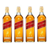 Whisky Johnnie Walker Red Label 1l Kit Com 4 Unidades