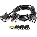 Whiteeeen Cabo VGA Audio Video AV Para Sega Dreamcast DC128 Para VGA Box Com Plugues Adaptadores Conversores
