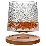 WICHBEEN Copos De Uísque De Cristal Copos Rotativos De Uísque à Moda Antiga De 293 Ml Copos De Uísque De Bar Copos De Estilo Para Bourbon Ideia Perfeita Para Amantes De Uísque Copos Para Uísque