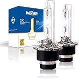 Wideep Lâmpadas De Farol D4S Xenon Hid  6000K 35W  66440 42402 42402Wx  Farol De Substituição Para Farol Alto E Baixo  2 Unidades