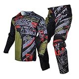 Willbros Conjunto De Calça De Jérsei Juvenil Para Crianças MX Motocross Roupa De Corrida Off Road MTB Quadriciclo Motocicleta Meninos E Meninas Preto Castanho Jersey YM Pants 22