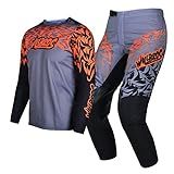 Willbros Conjunto De Calça De Jérsei Juvenil Para Crianças MX Motocross Roupa De Corrida Off Road MTB Quadriciclo Motocicleta Meninos E Meninas Preto Laranja Jersey YL Pants 24