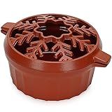 WILLOW WEAVE Vaporizador Para Fogão A Lenha 2 5 Litros Vaporizador De Ferro Fundido Com Abertura Grande Na Parte Superior Panela Para Fogão Potpourri Umidificador Decorativo Para Fogão A Lenha Interno Vermelho Laranja Floco