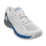 WILSON Tênis Masculino Rush Pro Ace Pickler Branco Cinza Azul Clássico 44