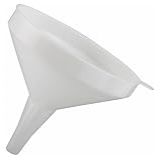 Winco Funil De Plástico 16 25 Cm De Diâmetro Branco Médio