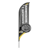 Wind Banner 3d Modelo Vela Dupla Face Com Haste 220x70cm