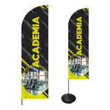 Wind Banner Academia Dupla Face Fly Flag 3 M Completo