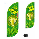 Wind Banner Caldo De Cana Alta Qualidade Kitcompleto D face
