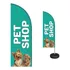 Wind Banner Dupla Face 2,5mt Pet Shop Kit C/ 3unds