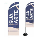 Wind Banner Dupla Face 2,8mt Completo Personalizado