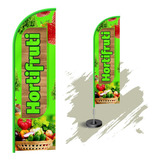 Wind Banner Dupla Face 3mt Completo Personalizado Hortifrúti