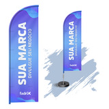 Wind Banner Dupla Face 3mt Completo Personalizado