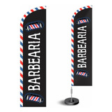 Wind Banner Fly Flag Dupla Face 3m Kit Completo Barbearia