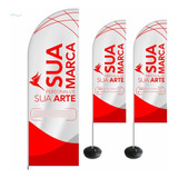 Wind Banner Fly Flag Dupla Face Personalizado Kit C  2unids