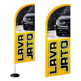 Wind Banner Lava Jato Bandeira Fly Lava Car Tecido   Haste