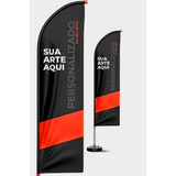 Wind Banner Personalizado Fly Flag Dupla Face 3m Completo