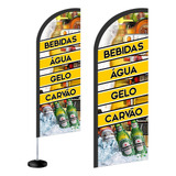 Windbanner Dupla Face Distribuidora Fly Flag Tecido   Haste