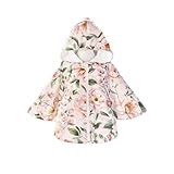 WINGHENLEE Poncho De Assento De Carro Para Bebê Capa De Bebê Poncho à Prova De Vento Capa Para Crianças Primavera Outono Inverno Para Meninas De 0 A 4 Anos Rosa Floral Rosa Floral 2 Anos