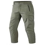 WINRKERY Calça Cargo Masculina Tática Camuflada- Resistente à água- Térmica- Para Caminhada- Verde- M
