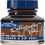 Winsor Newton Calligraphy Tinta Para Caligrafia Marrom Sepia 30 Ml