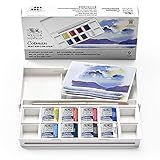 Winsor Newton Conjunto De Tintas Para Aquarela Cotman Skyscape 8 Metade Pans Paisagens Céu 9 Piece Set