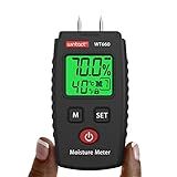 Wintact Medidor De Umidade De Madeira De Bolso Detector De Vazamento De água Tipo Pino Testador Digital De Umidade Para Madeira Lenha Paredes Drywall Papel Tijolo Concreto Material De