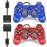 Wired Controller For Ps2, 2 Pack Gamepad Remote Double Shock With 1.8m Cable